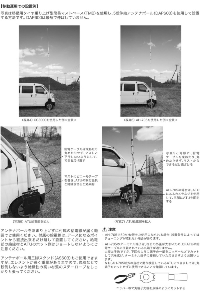 CPATU 3.5～50MHz帯 全長4.6m 屋外型オートアンテナチューナー(ATU