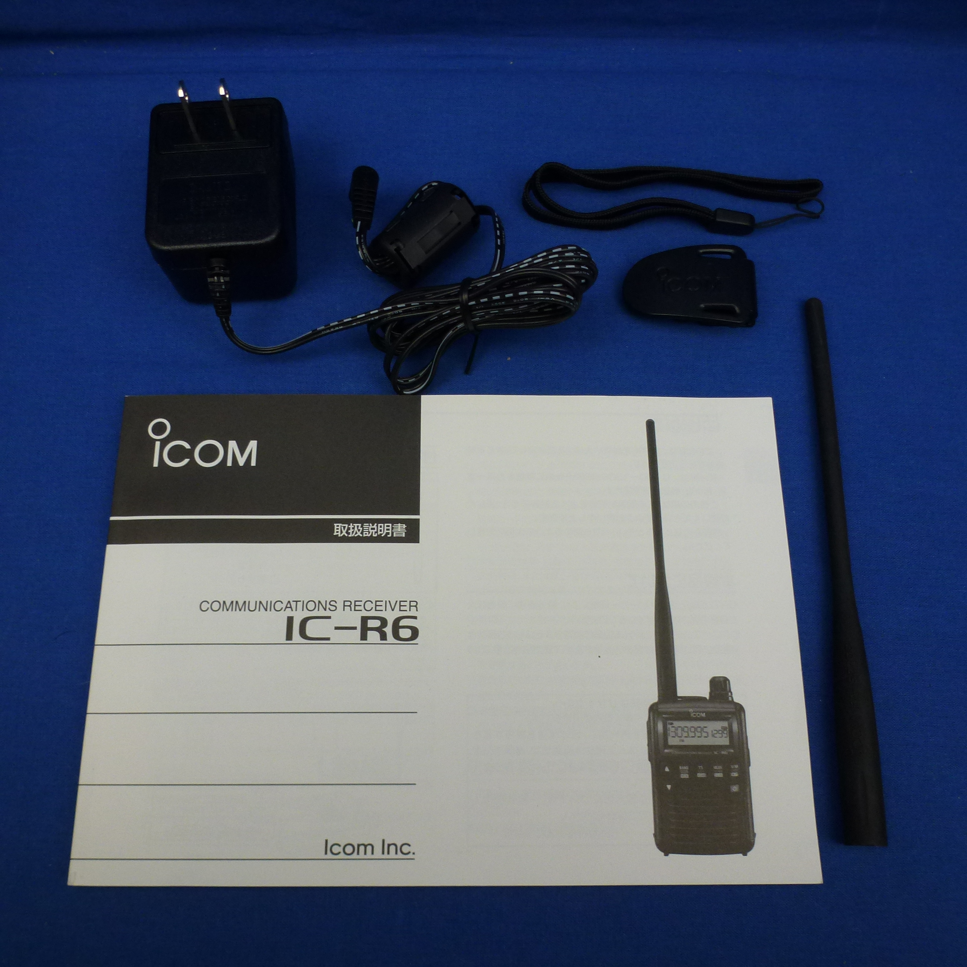 中古品】IC-R6 （ICR6) 程度【C】附属品【箱/充電器/アンテナ/ハンド