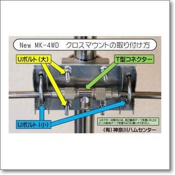 MK-4WDII (MK4WD2) 430MHz帯 スイスクワッドアンテナ 形 式:2パラ2段