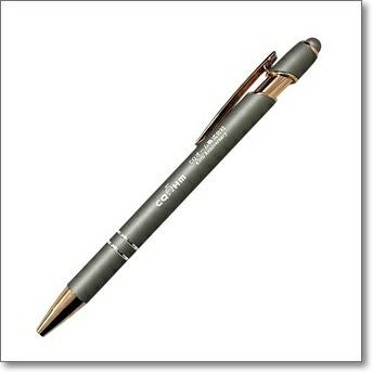 45周年記念スタイラス付き高級ボールペン / グレー【ゆ】 | CQオーム